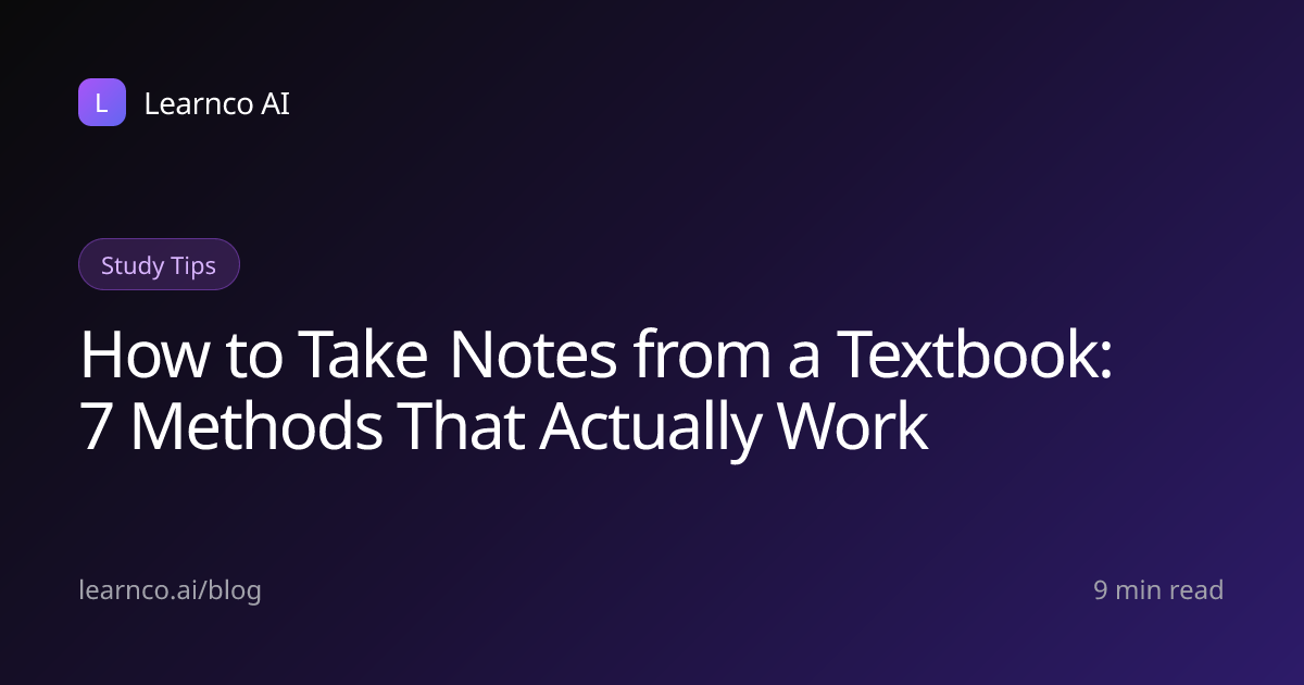 How to Take Notes from a Textbook: 7 Methods That Actually Work ...
